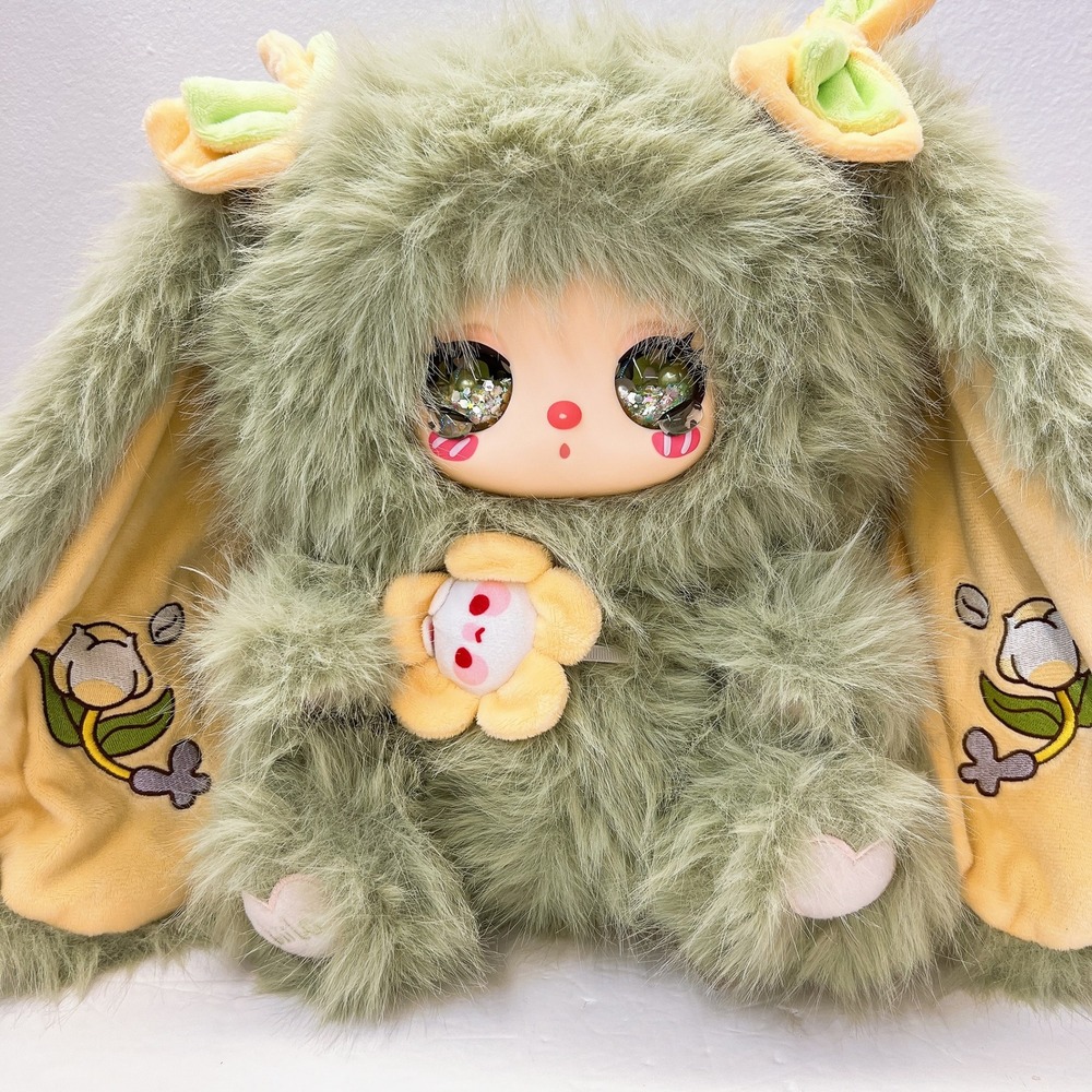 Liila 600% Tea Time With My Girl "Pearl Glitter Eyes" Green Plush Blind Box